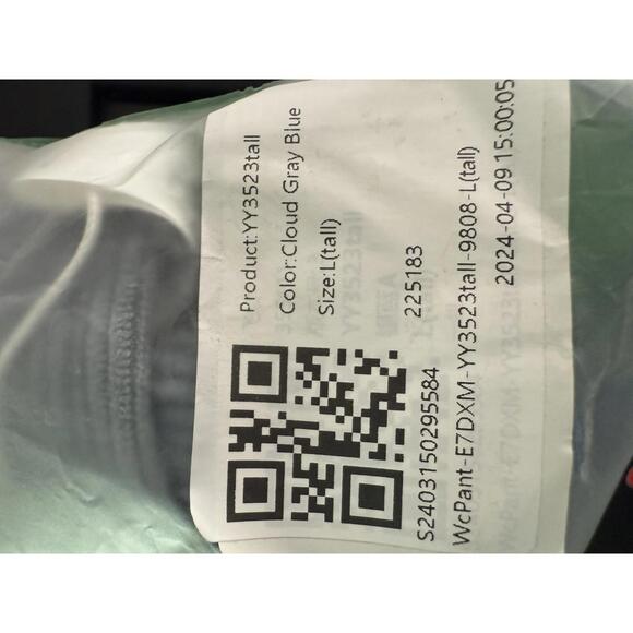 NWT Halara Mid Rise Zipper Pocket Corduroy Casual Pants Cloud Gray Blue Size L - Picture 5 of 11